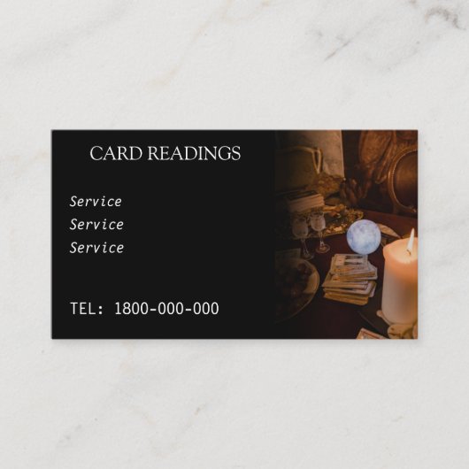 TAROT-LESERKARTE VISITENKARTE (Vorderseite)