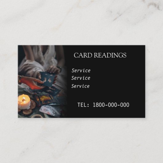 TAROT-LESERKARTE VISITENKARTE (Vorderseite)