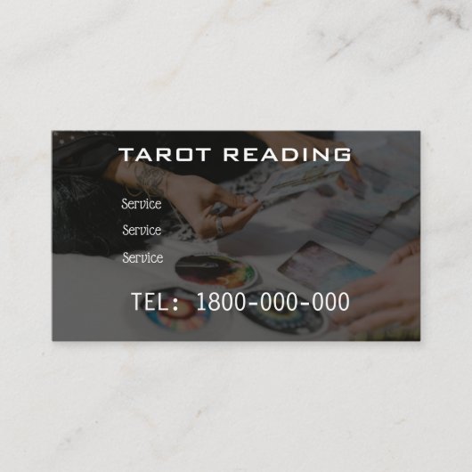 TAROT-LESERKARTE VISITENKARTE (Vorderseite)