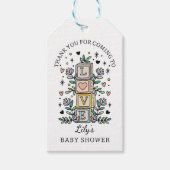 Tarot Liebe Baby Dusche Danke, dass Sie für Geschenkanhänger (Vorderseite)