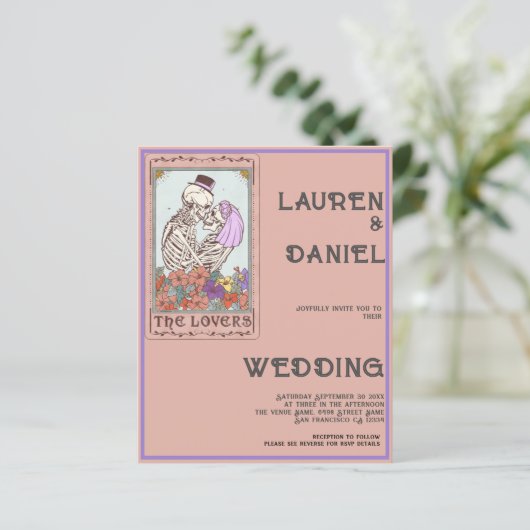 Tarot liebt Minimalistischen Text QR Code Gothic W (Stehend Vorderseite)