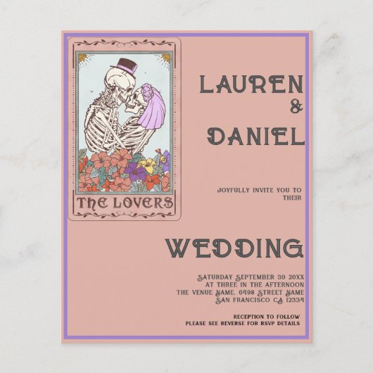 Tarot liebt Minimalistischen Text QR Code Gothic W (Vorderseite)