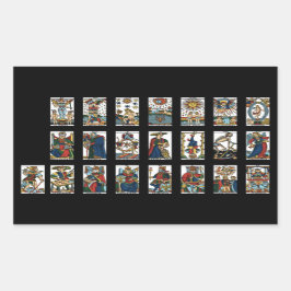 Tarot Major Arcana Classic Rechteckiger Aufkleber