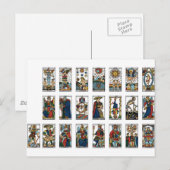 Tarot Major Arcana Postkarte (Vorne/Hinten)