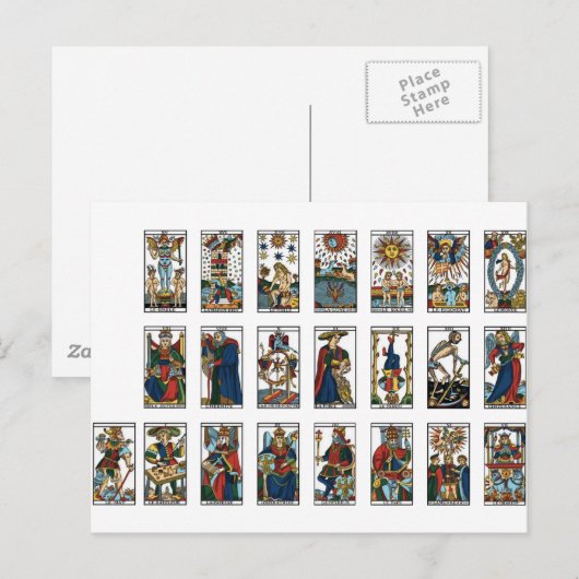 Tarot Major Arcana Postkarte (Vorne/Hinten)