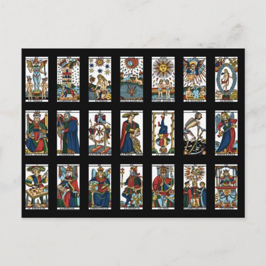 Tarot Major Arcana Postkarte (Vorderseite)