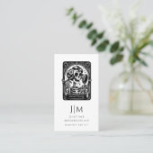 Tarot Makeup Artist Skeleton Business Card Visitenkarte (Stehend Vorderseite)