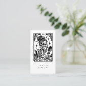 Tarot Makeup Artist Skeleton Business Card Visitenkarte (Stehend Vorderseite)