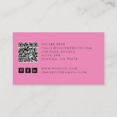 Tarot Makeup Artist Skelett Heiß rosa Visitenkarte (Rückseite)