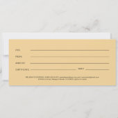 Tarot Makeup Hair Nails Salon Gold Black Gift Card (Rückseite)