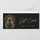 Tarot Makeup Hair Nails Salon Gold Black Gift Card (Vorderseite)