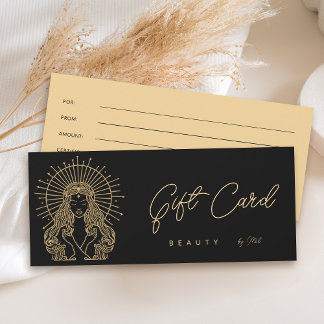 Tarot Makeup Hair Nails Salon Gold Black Gift Card