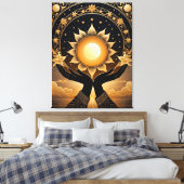 Tarot mit einer magischen Sonne Leinwanddruck (Insitu (Schlafzimmer))