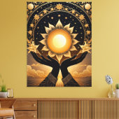 Tarot mit einer magischen Sonne Leinwanddruck (Insitu (Wohnzimmer))