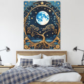 Tarot mit hellblauer Magie Leinwanddruck (Insitu (Schlafzimmer))