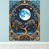 Tarot mit hellblauer Magie Leinwanddruck (Insitu (Holzboden))