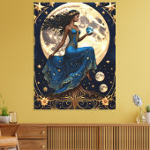 Tarot mit Wurzeln und Mond - Malerei Leinwanddruck (Insitu (Wohnzimmer))