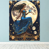 Tarot mit Wurzeln und Mond - Malerei Leinwanddruck (Insitu (Holzboden))