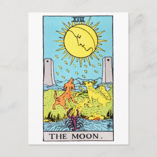 Tarot-Mond Postkarte (Vorderseite)