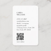 Tarot, Mystic Lila-Gold QR-Code Visitenkarte (Rückseite)