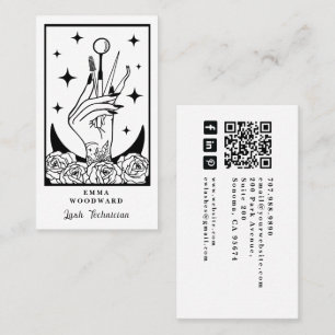 Tarot Mystic Wimpern-Tech-Hand Visitenkarte