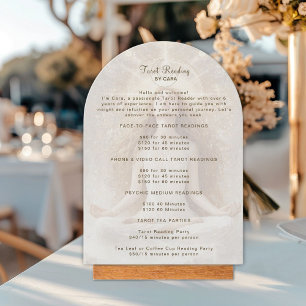 Tarot Mystic Woman Eye Moon Gold Preisliste Einladung