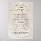 Tarot Mystic Woman Eye Moon Gold Preisliste Poster (Vorne)