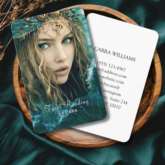 Tarot, Mystische Frau Visitenkarte
