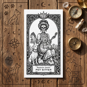 Tarot Mystischer Boho-Totenkopf-Tiersitter-Geschäf Visitenkarte