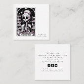 Tarot Nail Technician Business Card Quadratische Visitenkarte (Vorne/Hinten)