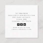 Tarot Nail Technician Business Card Quadratische Visitenkarte (Rückseite)