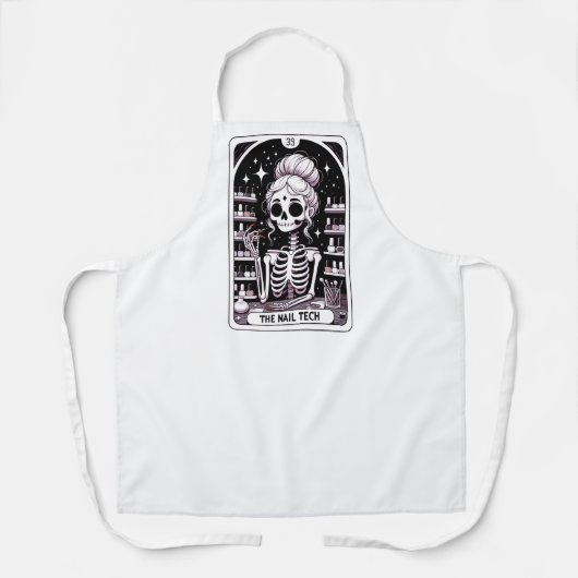 Tarot Nail Technician Business Card Schürze (Vorderseite)