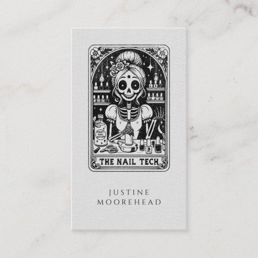 Tarot Nail Technician Business Card Visitenkarte (Vorderseite)