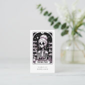 Tarot Nail Technician Business Card Visitenkarte (Stehend Vorderseite)