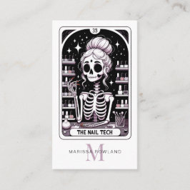 Tarot Nail Technician Mit Monogramm Business Card Visitenkarte