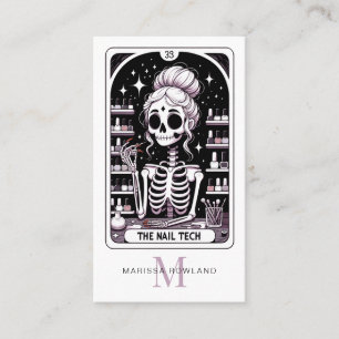 Tarot Nail Technician Mit Monogramm Business Card Visitenkarte