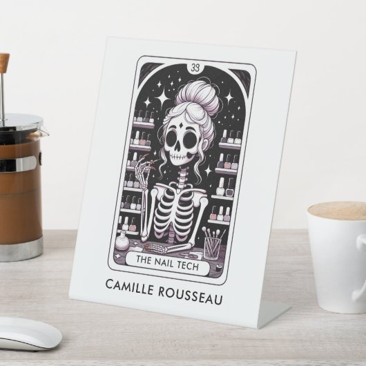 Tarot Nail Technician Personalisiert Business Sockelschild (In SItu)