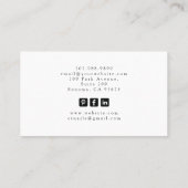 Tarot Nail Technician Schwarz-weiß Business Card Visitenkarte (Rückseite)