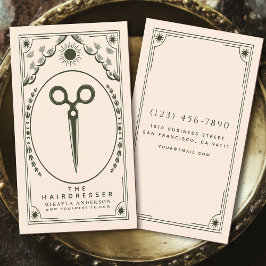 Tarot Olive Vintag Hair Stylist Visitenkarte