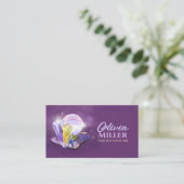 Tarot-/Oracle-Karten mit Kristallkugel und Kristal Visitenkarte (Stehend Vorderseite)