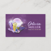 Tarot-/Oracle-Karten mit Kristallkugel und Kristal Visitenkarte (Vorderseite)