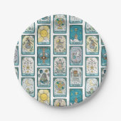 Tarot Patterned Baby Shower Pappteller (Vorderseite)