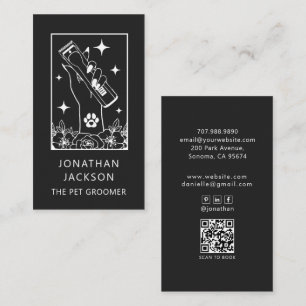 Tarot Pet Groomer QR Code Visitenkarte