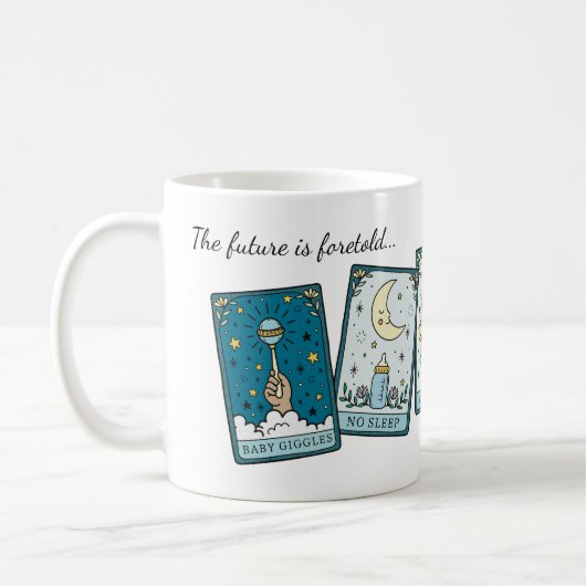 Tarot Pregnancy Baby Boy Reveal für Familie Kaffeetasse (Links)