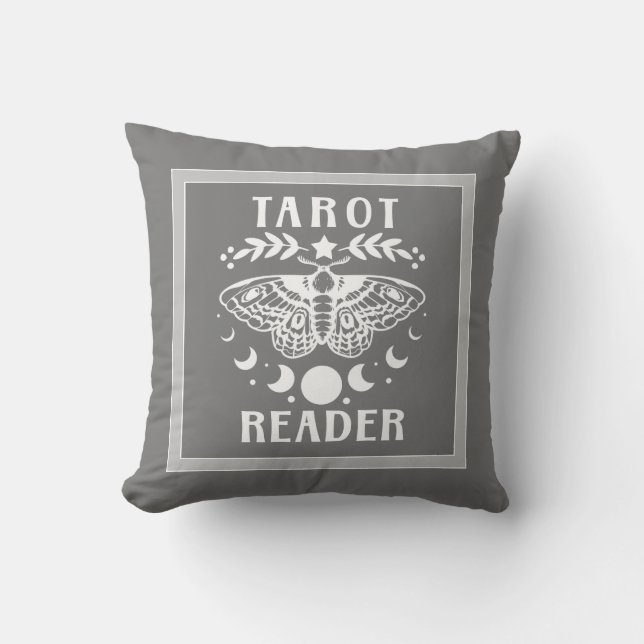 Tarot Reader Moon Phase Galaxy Stars Kissen Kissen (Vorderseite)