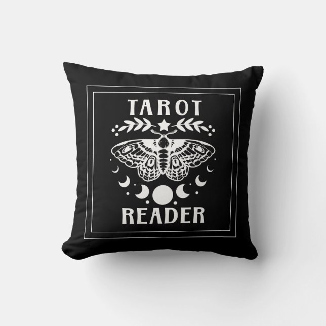 Tarot Reader Moon Phase Galaxy Stars Kissen Kissen (Vorderseite)