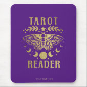 Tarot Reader Moon Phase Moth Stars Mouse Pad Mousepad (Vorne)