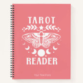 Tarot Reader Moon Phase Moth Stars Notebook Notizblock (Vorderseite)