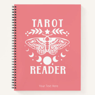 Tarot Reader Moon Phase Moth Stars Notebook Notizblock