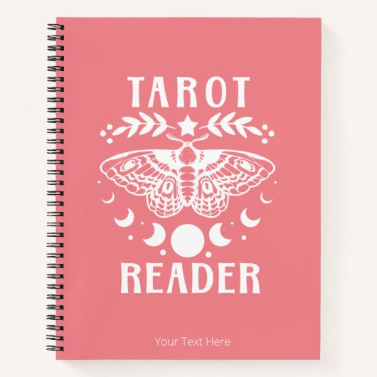 Tarot Reader Moon Phase Moth Stars Notebook Notizblock (Vorderseite)
